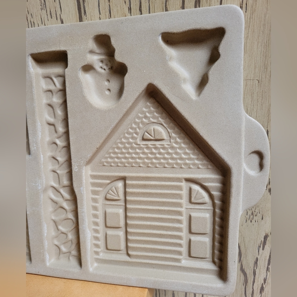 VTG 1992 PAMPERED CHEF KIT Gingerbread House Stoneware Mold, Piping Bag, Booklet - Picture 4 of 16